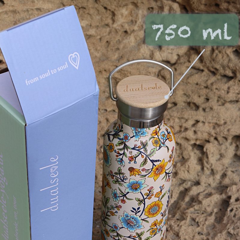 eco trinkflasche edelstahl 750ml Blumendesign kaufen