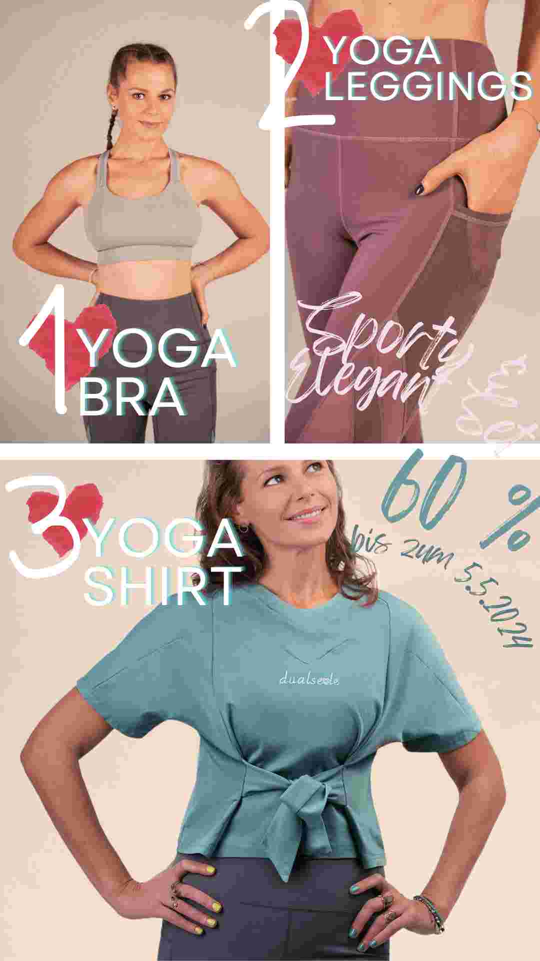 Set aus Sport BH, Leggings und Shirt